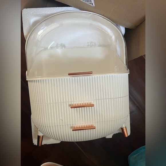 unbrand Other - Makeup Organizer with Dustproof Lid, Drawer, and Handle - Perfect for Storing